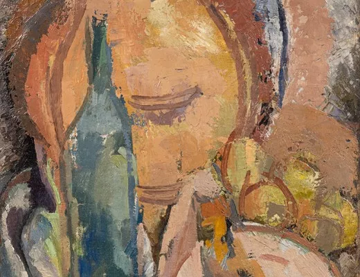 Nature morte à la guitare et à la bouteille